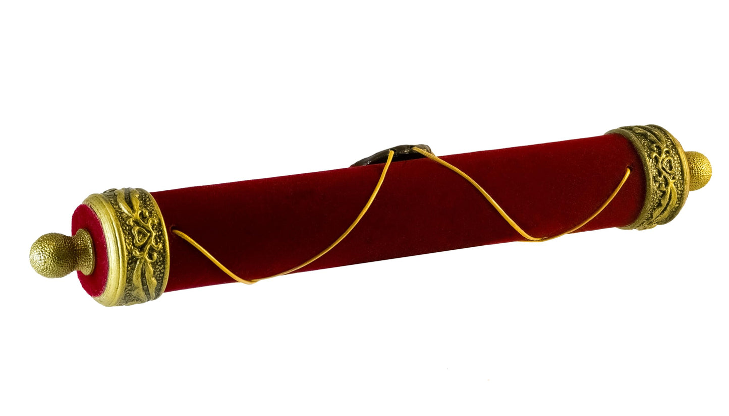 Decorative Velvet Scroll for Mother, Antique Gold Accents, Floral Design
