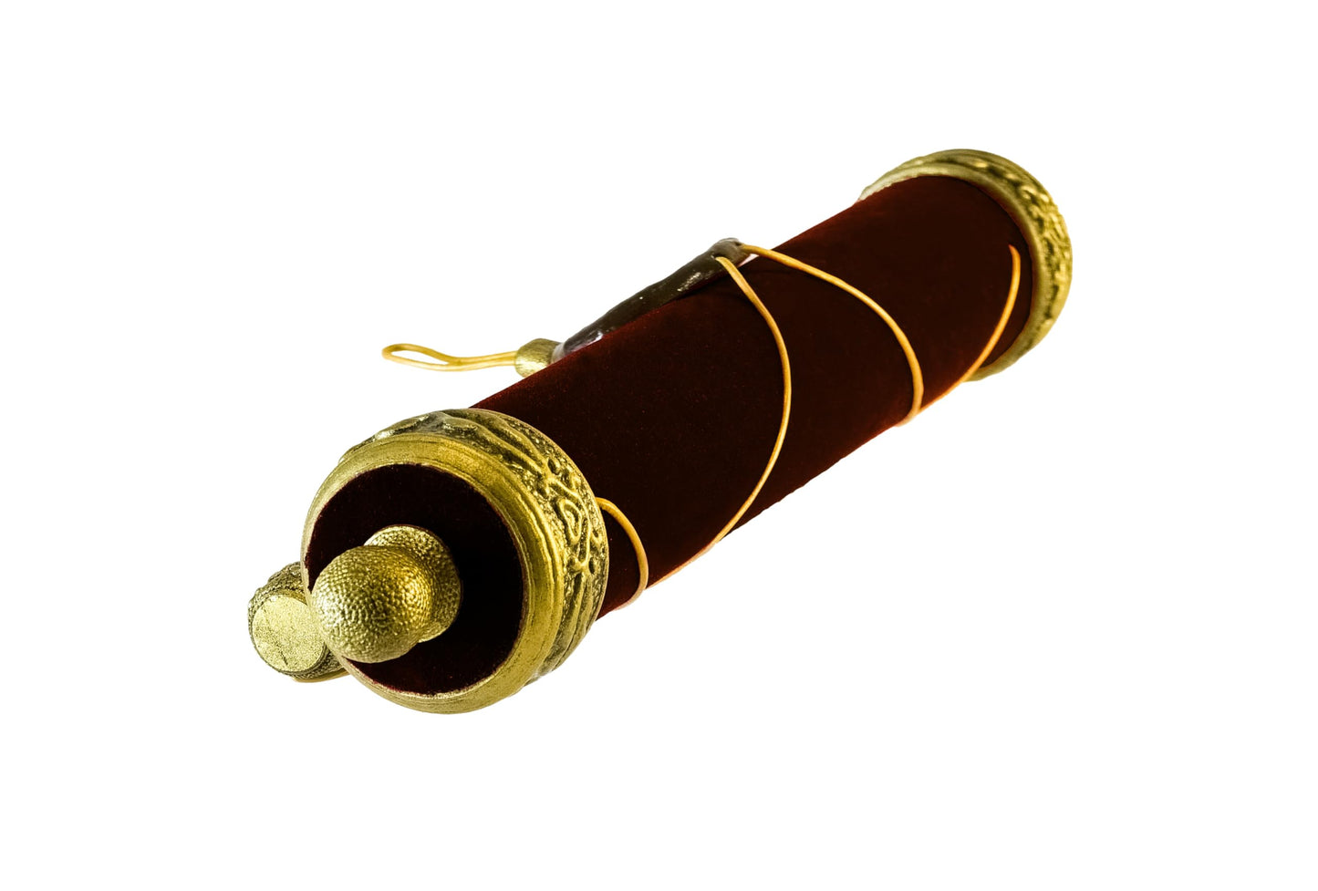 Decorative Velvet Scroll for Mother, Antique Gold Accents, Floral Design